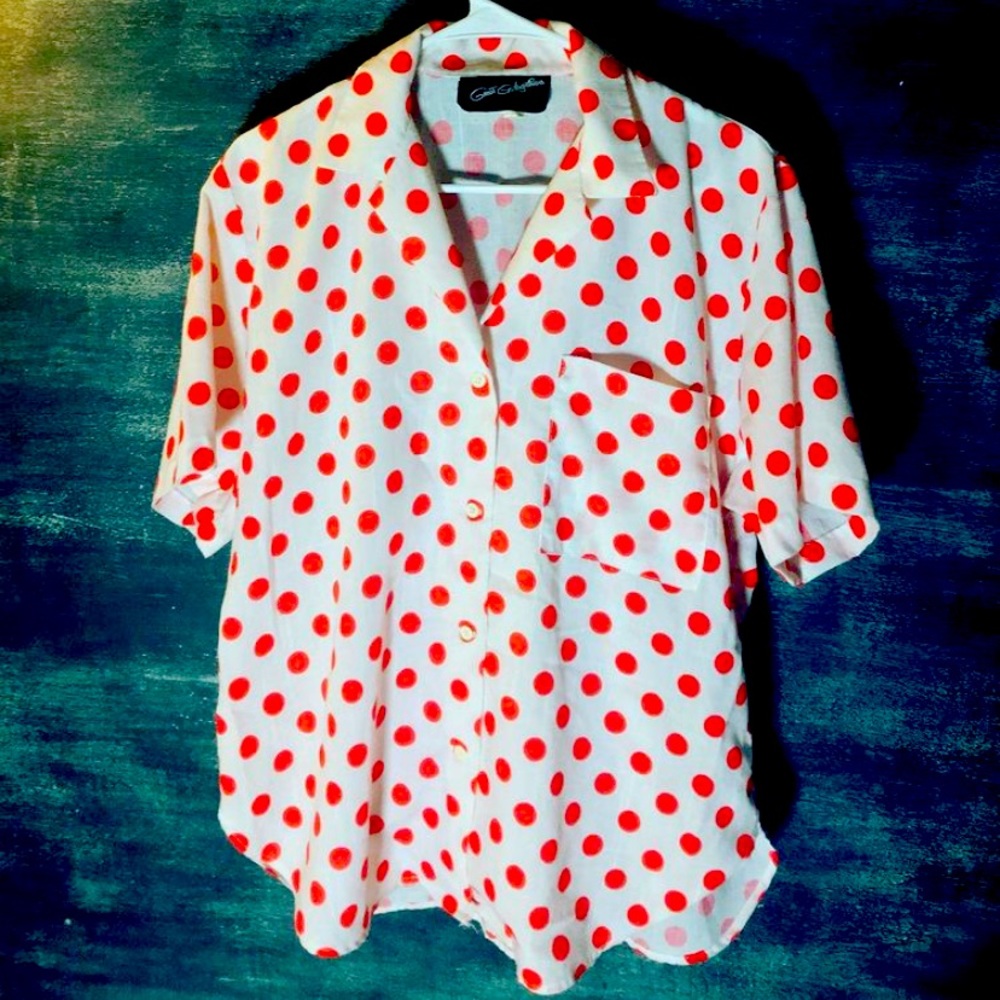 Vintage (80s) Polka Dot Blouse